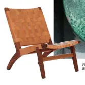  ??  ?? Masaya lounge chair in Barley Leather, $1352*