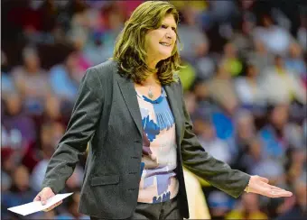  ?? SEAN D. ELLIOT/THE DAY/FILE ?? Anne Donovan, a Hall of Famer who won a national title at Old Dominion, two Olympic gold medals, coached the U.S. to gold in 2008 and led the Connecticu­t Sun from 2013-15, died Wednesday of heart failure. She was 56.