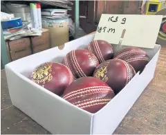  ?? REUTERS ?? A box of freshly polished Dukes balls for the third Ashes Test.