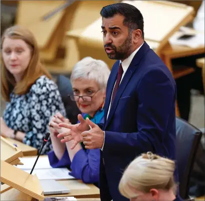  ?? ?? First Minister Humza Yousaf has taken to swearing of late
Picture: Jeff J Mitchell/Getty Images
