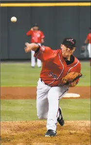  ?? Courtesy of Richmond Flying Squirrels ?? Former UConn closer Pat Ruotolo is pitching well for Richmond, Double-A affiliate of the San Francisco Giants.
