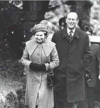  ?? Rex Features ?? The couple smile as they attend church service at West Newton in February 1985.