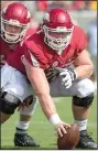  ?? Democrat-Gazette file photo ?? Arkansas’ Frank Ragnow and Iowa’s James Daniels are listed as the top centers entering the NFL Draft.