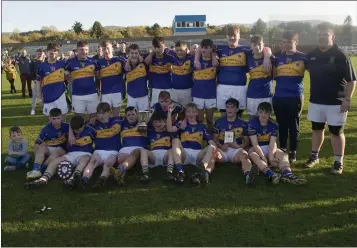  ??  ?? The Carnew Emmets Minor ‘A’ team who won the county title by defeated Avondale/Parnells in a replay in Joule Park Aughrim last Saturday.