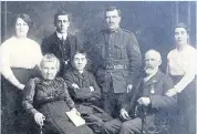  ??  ?? Well-known Crieff family the McCabes. Standing are Gwen, James, David and Nell. Seated are Ann, Alexander and Martin