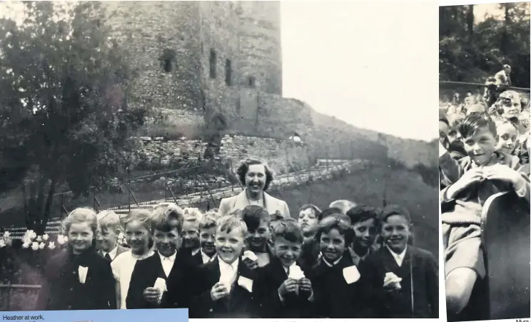  ??  ?? Myra Williams with her class in 1950 Myra a