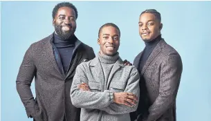  ?? NICOLE DE KHORS ?? Brothers Shamier Anderson, Sheldon James and Stephan James say there is a lack of diversity when it comes to investors in Canada as well as those with funds to help BIPOC entreprene­urs.