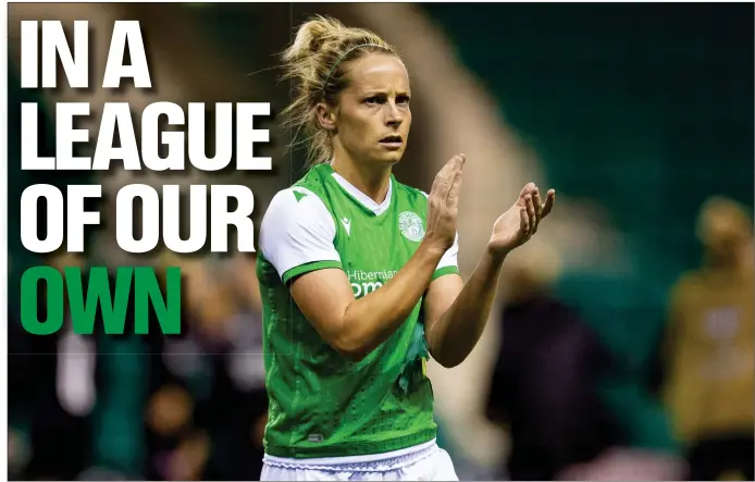  ??  ?? Hibernian defender Joelle Murray, 35, thinks the treatment of the women’s game during the first lockdown last year was ‘a bit disjointed at times’