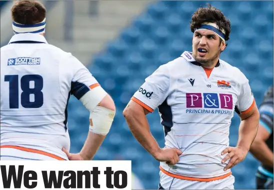  ??  ?? Stuart McInally ( right in photograph) is confident that his side have what it takes too beat Ulster on Saturday