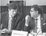  ?? MATTHEW SHERWOOD FOR NATIONAL POST ?? Alberta has changed in recent years, writes John Ivison.
The province’s two big-city mayors — Don Iveson in Edmonton, left, and Naheed Nenshi in Calgary —
govern from the left of centre.