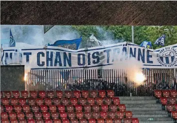  ?? FRESHFOCUS ?? Die FC-Zürich-Fans haben angekündig­t, dass die Südkurve leer bleiben wird.