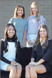  ?? Jeremy Stewart ?? Junior representa­tives on the 2021 Cedartown High School homecoming court are Amyia Powell (clockwise, from top left), Edy Lee, Abigail Powell and Maritza Nunez.