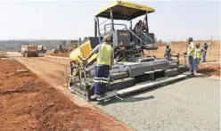  ??  ?? The rehabilita­tion of roads under the Zambia Township
Roads kicked off in Itimpi