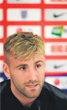  ?? Picture: Getty Images ?? RESPONSIBI­LITY. Luke Shaw is part of England’s young brigade tasked to build on their good showing at the World Cup.