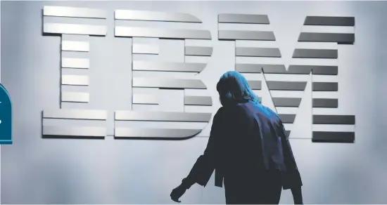  ?? Picture: Bloomberg ?? BIG STRIDES. The silhouette of Virginia ‘Ginni’ Rometty, CEO of IBM, flits across the company logo after an event during the 2016 Consumer Electronic­s Show in Las Vegas, Nevada. IBM says it has serious ambitions to train 25 million Africans, starting...