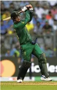  ?? Picture: Gareth Copley/Getty Images ?? Heinrich Klaasen of South Africa hits a six during the ICC Men's Cricket World Cup India 2023 yesterday.