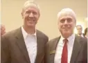  ?? PHOTO FROM LAKECOUNTY­REPUBLICAN­S. COM ?? Gov. Bruce Rauner ( left) with Lake County Republican Chairman Mark Shaw.