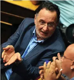  ?? Foto: AFP/Louisa Gouliamaki ?? Panagiotis Lafazanis im Parlament in Athen