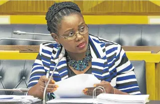  ?? File picture ?? Tough decisions: Energy Minister Mmamoloko Kubayi briefed members of Parliament’s energy committee on Tuesday, saying the sale of the strategic oil stock would be forensical­ly probed by an auditing company. /