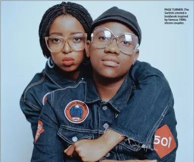  ??  ?? PAGE TURNER: The Sartists created a lookbook inspired by famous 1990s sitcom couples.