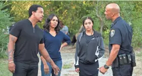  ?? ERIKA DOSS ?? Russell Hornsby (from left), Regina Hall, Amandla Stenberg and Common share a tense moment in George Tillman Jr.'s "The Hate U Give."