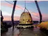  ?? AFP ?? MOON SHOT: SpaceX Dragon capsule sits aboard a ship in the Pacific Ocean. —