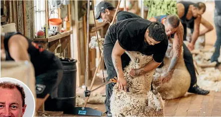  ??  ?? Big Save Furniture is committed to paying farmers a fair price for their wool to make its business more sustainabl­e, according to managing director Tom McKimm, left.