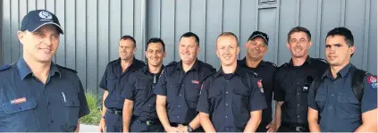  ?? PHOTO: CHERIE HOWIE ?? Southern support . . . Dunedin firefighte­rs, led by Dunedin Central Fire Station senior station officer Cam McLachlan (left), after they arrived in Nelson last night to help in the firefighti­ng effort.