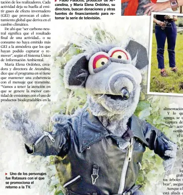  ??  ?? ► Uno de los personajes fue Ratasura con el que se promociona el retorno a la TV.