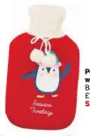  ??  ?? Penguin hot water bottle, B&amp;M, RRP £10, now £4.99 SAVE: £5.01