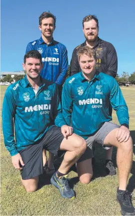  ?? Picture: Nic Darveniza ?? Townsville cricketers (clockwise from left) Adam Zabala, Chris Stanger, Dan Gartrell and Andrew Boyle.