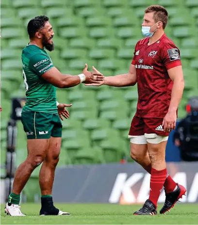  ??  ?? Hands on: Aki (left) and Stander excel for their provinces but struggled for Ireland last week