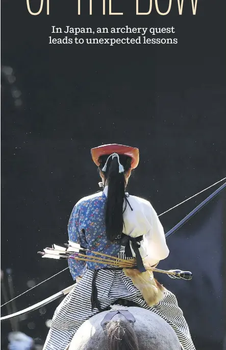  ?? MATT McCLAIN THE WASHINGTON POST ?? An archer practises before a yabusame demonstrat­ion at the Meiji Shrine.