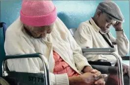  ?? PICTURE: AYANDA NDAMANE ?? JUST TIRED: Pensioners Margretha Jacobs and Job Smit take a nap at an old-age home in the Cape. Subsidies to several old-age homes in Gauteng have been cut, says the writer.