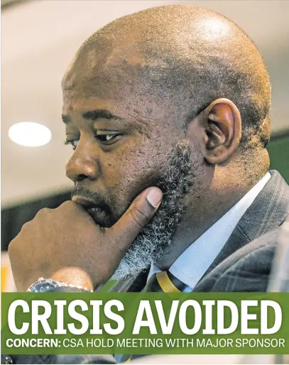  ?? Picture: Gallo Images ?? SORRY. Cricket South Africa CEO Thabang Moroe has apologised for the media debacle that happened over the past weekend.