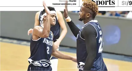  ?? ALVIN S. GO ?? THE ADAMSON SOARING FALCONS notched a Final Four spot in UAAP Season 81 after beating the UST Growling Tigers, 96-83, on Wednesday.