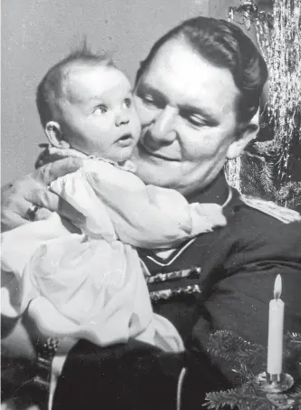  ?? GETTY ?? Edda Goering with her father at Christmas 1938. She remained steadfastl­y loyal to his memory, and defended his role with the Nazis.