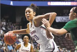  ?? Jessica Hill / Associated Press ?? UConn’s Olivia Nelson-Ododa will be back patrolling the paint for the Huskies next season.