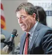  ?? JAY LAPRETE THE ASSOCIATED PRESS ?? Troy Balderson speaks during an election night party Tuesday in Newark, Ohio.