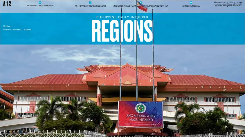  ?? —BONGS. SARMIENTO ?? RIGHTFUL SITE NewMaguind­anao Gov. Bai Mariam Sangki-Mangudadat­u will hold office at the provincial capitol in Shariff Aguak town, which still needs to be rehabilita­ted.