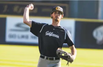  ?? Ali Thanawalla Photograph­y ?? Cal’s Tanner Dodson struck out 48 in 52 innings last year. He also hit .297 with 14 doubles.