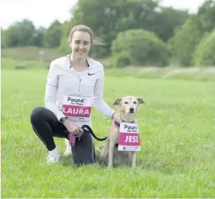  ??  ?? Taking the lead Laura Muir with Jess the dog