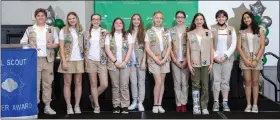  ?? SUBMITTED PHOTO ?? Berks County Girl Scouts were among those honored May 12at a ceremony recognizin­g Silver Award recipients.