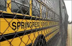  ?? MEDIANEWS GROUP FILE PHOTO ?? Springfiel­d School District bus sits in the bus depot. The township is taking the first steps toward a new home for the district’s buses.