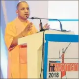  ?? DEEPAK GUPTA/HT PHOTO ?? Chief minister Yogi Adityanath at the HT Woman Awards ▪ ceremony in Lucknow on Sunday.