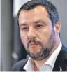  ?? FOTO: AFP ?? Unter Druck: Gegen Matteo Salvini und seine Partei gibt es heftige Vorwürfe.