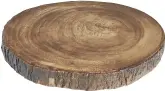  ??  ?? Round wooden chopping board, £14,99, Homesense