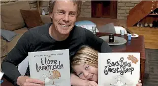  ??  ?? Baa Baa Smart Sheep author Mark Sommerset and his son Linden.