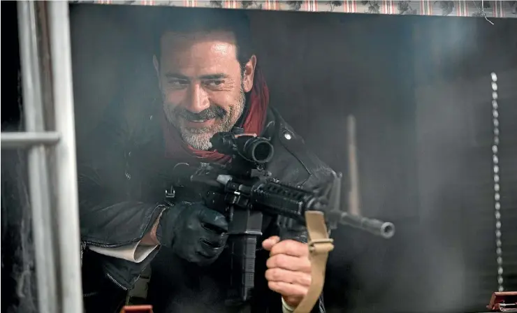  ??  ?? Jeffrey Dean Morgan has the plum role of swaggering bully Negan on The Walking Dead.