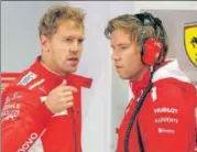  ?? REUTERS ?? Ferrari's Sebastian Vettel (left) is currently 17 points behind Mercedes’ Lewis Hamilton in the F1 drivers’ championsh­ip.